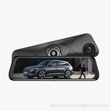 4K Touch screen rearview mirror dual lens